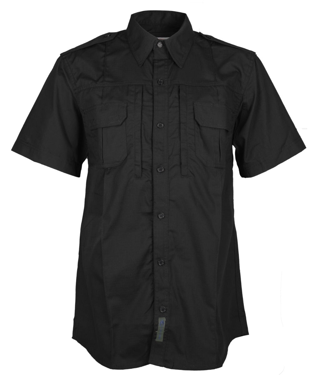RYNO GEAR Cotton Stretch Tactical Shirt - Ripstop Button-Up With Hidden Pockets, Black - View #12